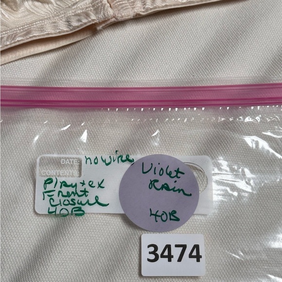 PLAYTEX BRA 40B Women 18-Hour Wire Free Posture Beige Front Closure 3474 - Picture 4 of 11